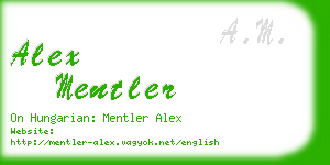 alex mentler business card